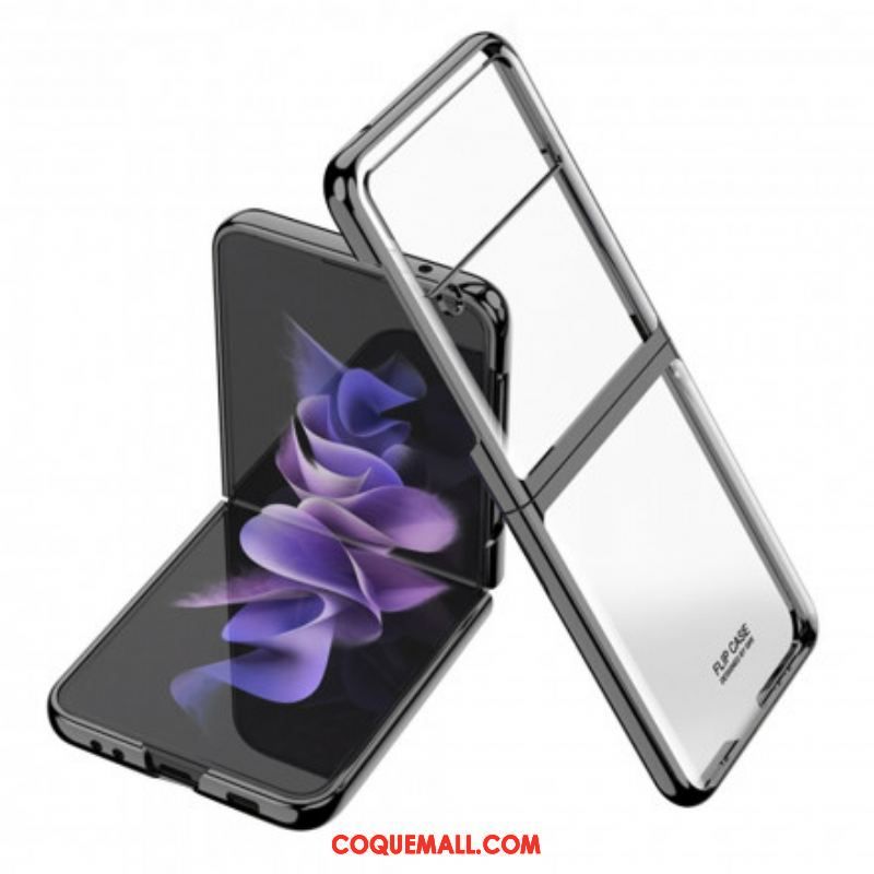 Coque Samsung Galaxy Z Flip 3 5G Rebords Style Métal