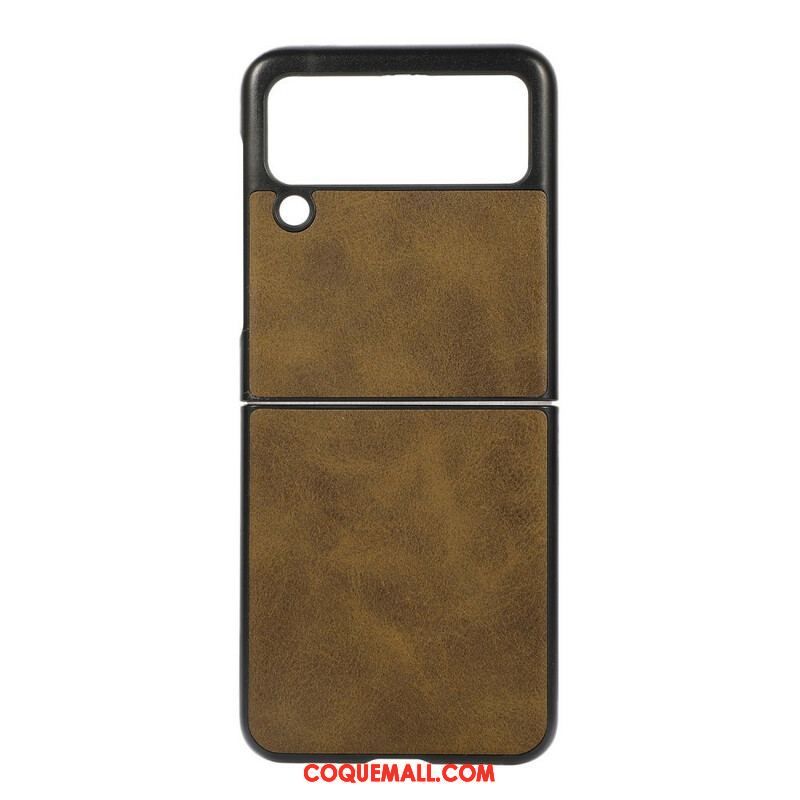 Coque Samsung Galaxy Z Flip 3 5G Simili Cuir