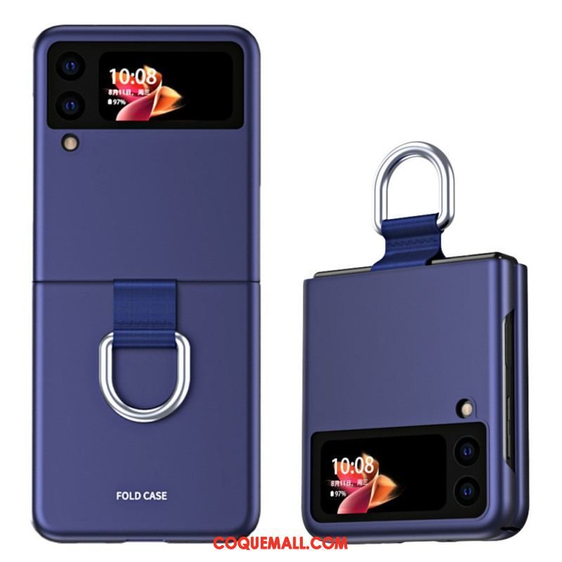 Coque Samsung Galaxy Z Flip 3 5G Skin-Touch avec Anneau