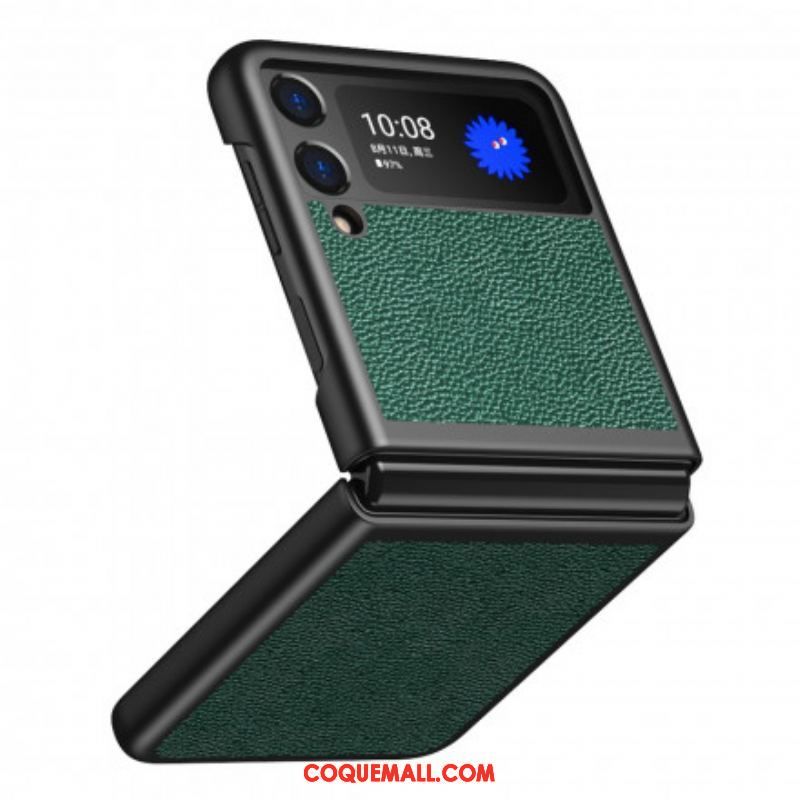 Coque Samsung Galaxy Z Flip 3 5G Style Cuir Design