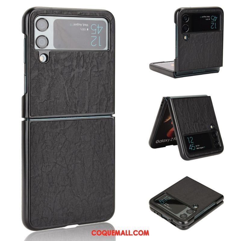 Coque Samsung Galaxy Z Flip 4 Douceur Effet Cuir