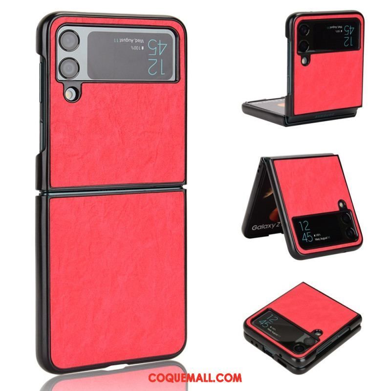 Coque Samsung Galaxy Z Flip 4 Douceur Effet Cuir