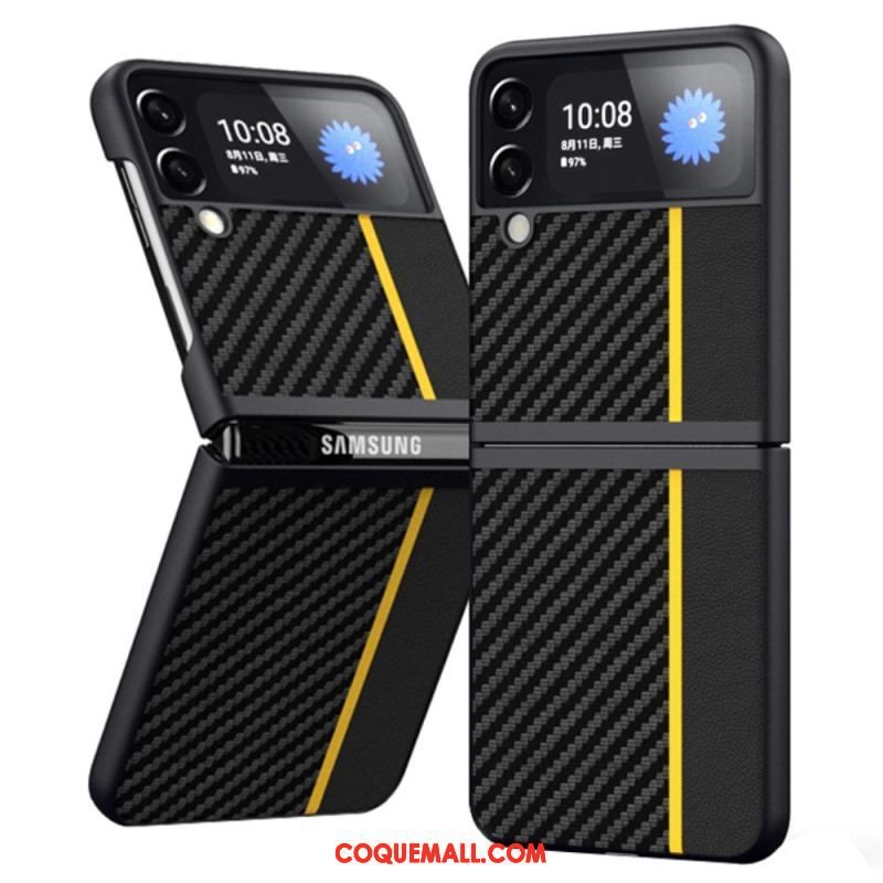 Coque Samsung Galaxy Z Flip 4 Fibre Carbone Line