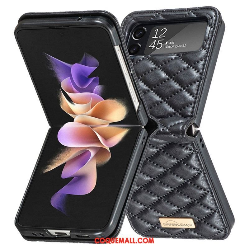 Coque Samsung Galaxy Z Flip 4 Matelassée Binfen Color