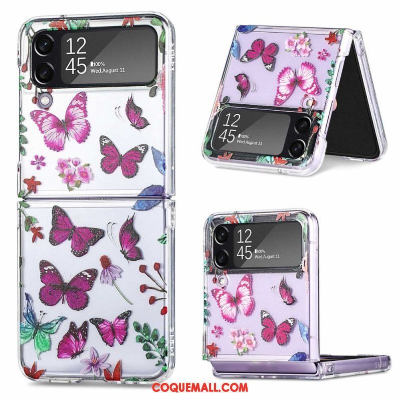 Coque Samsung Galaxy Z Flip 4 Multiples Papillons