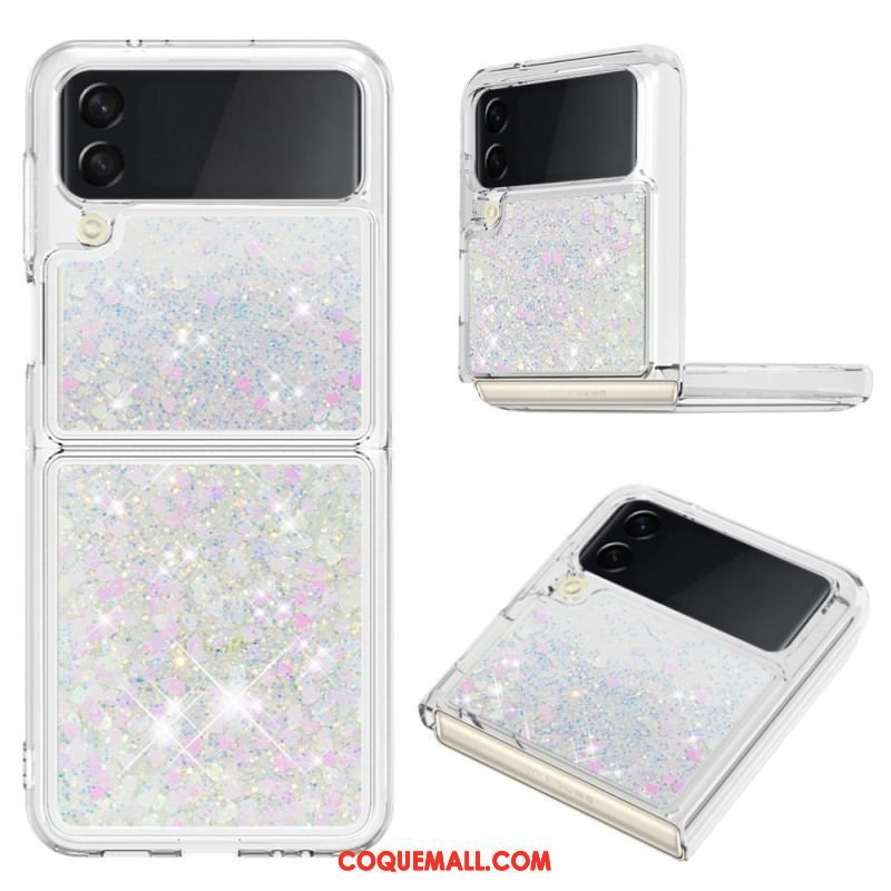 Coque Samsung Galaxy Z Flip 4 Paillettes Colorées