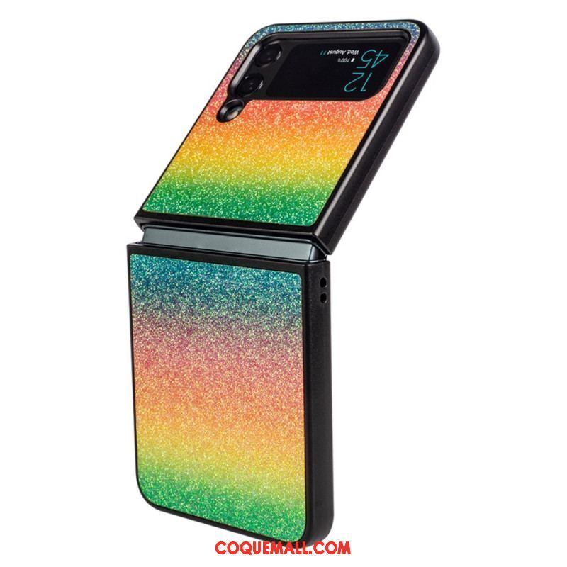 Coque Samsung Galaxy Z Flip 4 Paillettes Dégradés