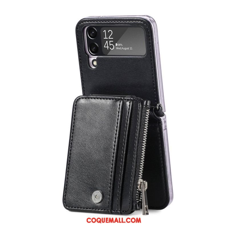 Coque Samsung Galaxy Z Flip 4 Portefeuille avec Bandoulière