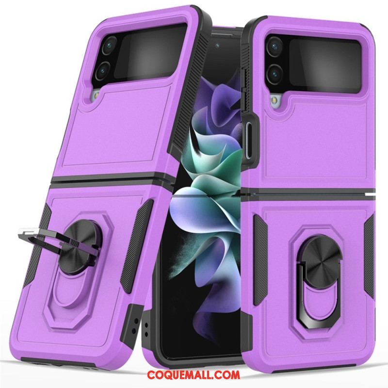 Coque Samsung Galaxy Z Flip 4 Rigide avec Anneau-Support