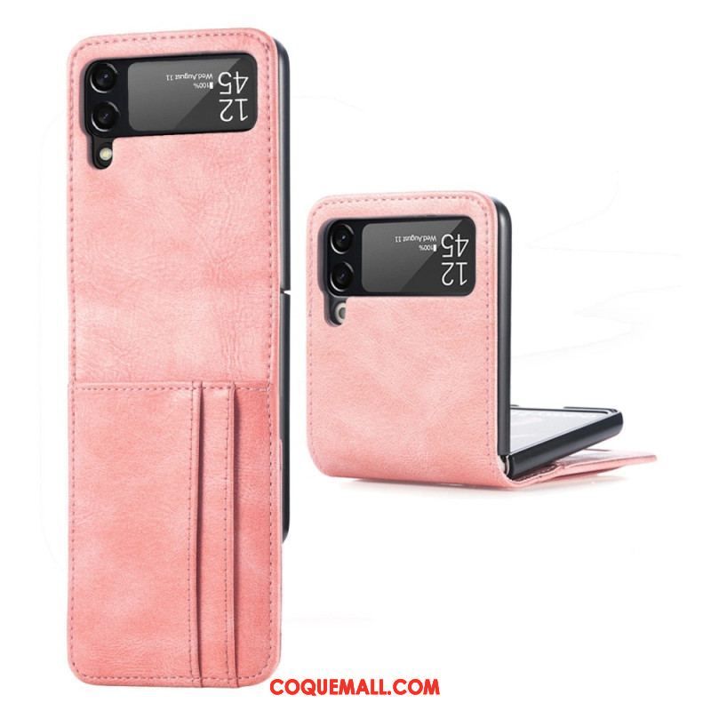 Coque Samsung Galaxy Z Flip 4 Style Cuir Porte-Cartes