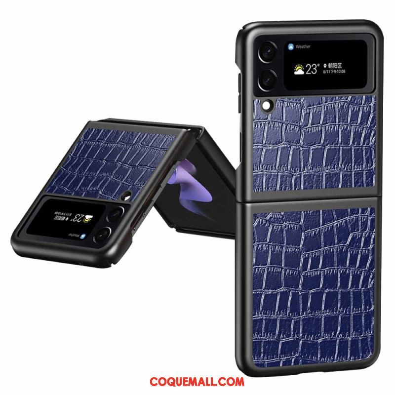 Coque Samsung Galaxy Z Flip 4 Style Peau de Crocodile