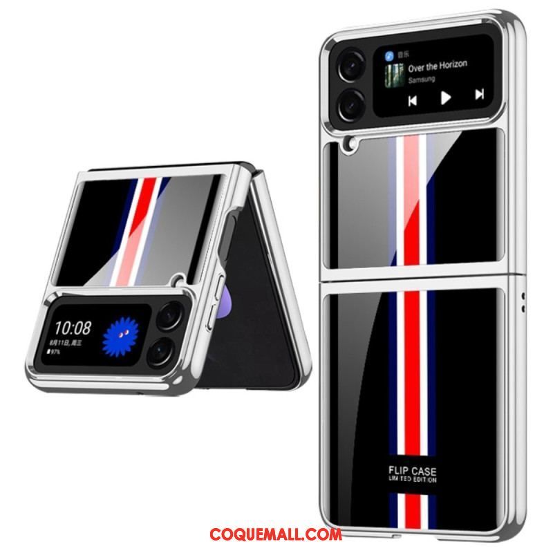 Coque Samsung Galaxy Z Flip 4 Verre Trempé Tricolore GKK