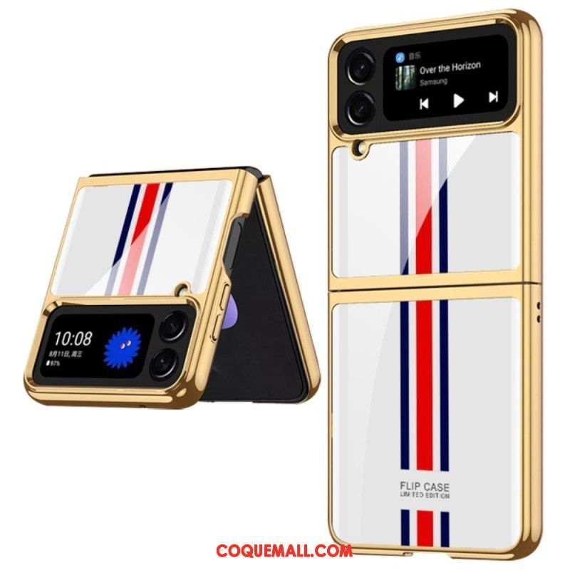 Coque Samsung Galaxy Z Flip 4 Verre Trempé Tricolore GKK