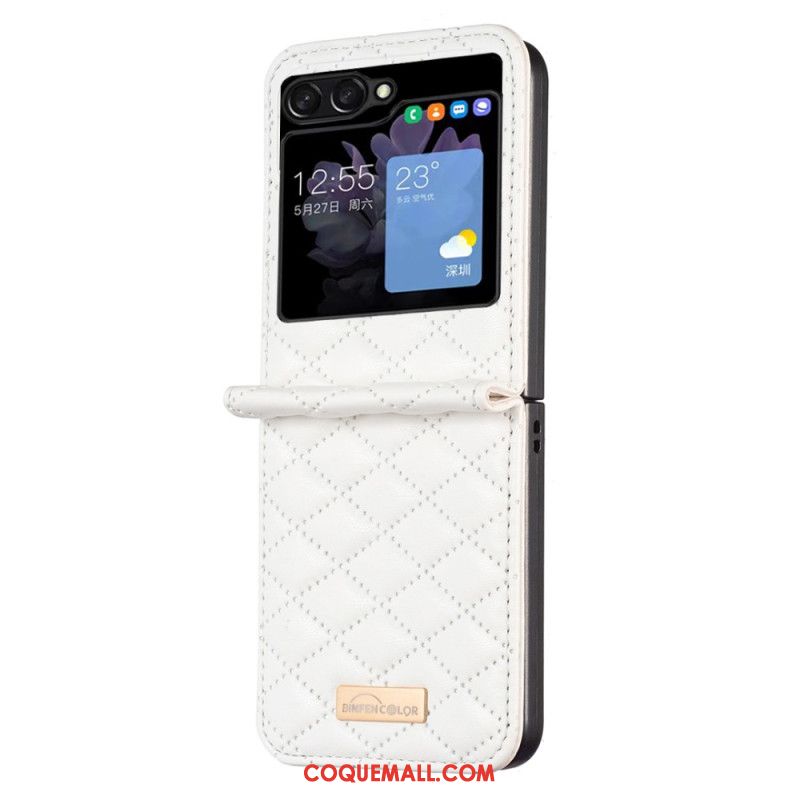 Coque Samsung Galaxy Z Flip 5 Style Matelassé Binfen Color