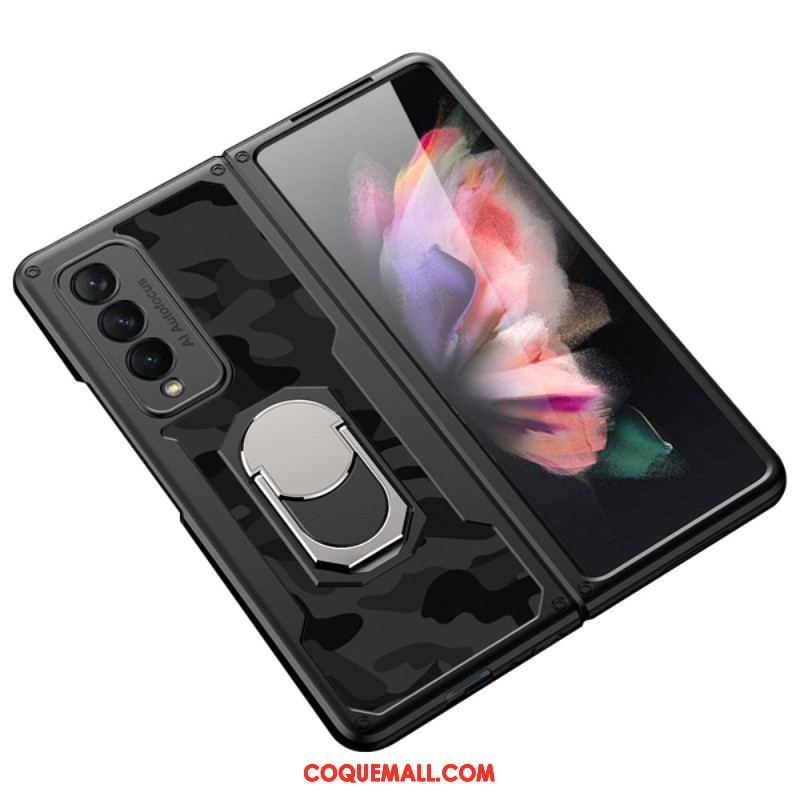 Coque Samsung Galaxy Z Fold 3 5G Camouflage Anneau-Support GKK