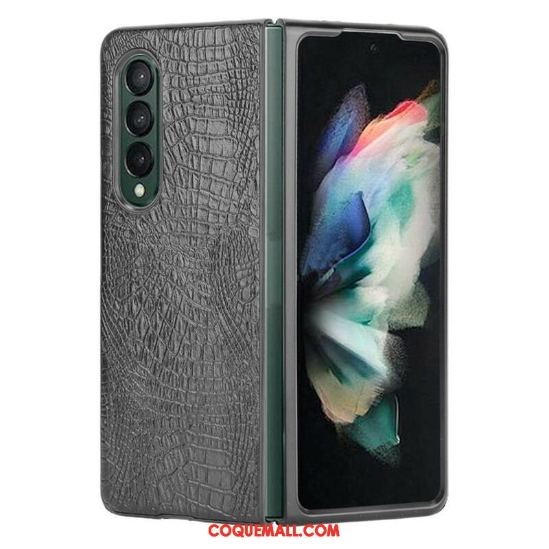 Coque Samsung Galaxy Z Fold 3 5G Simili Cuir Crocodile