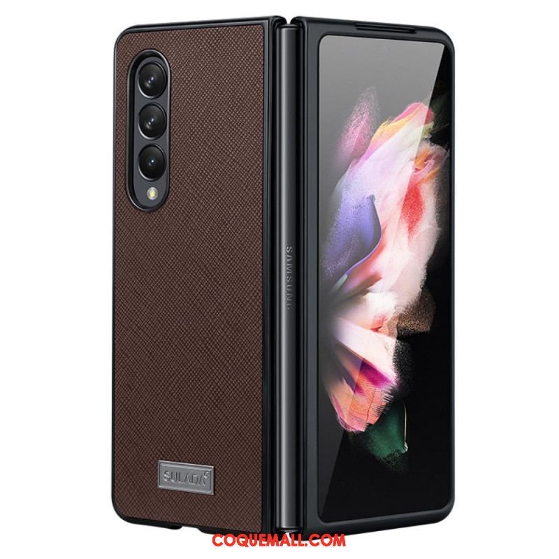 Coque Samsung Galaxy Z Fold 3 5G Simili Cuir Texturé SULADA