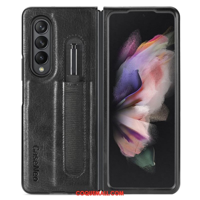 Coque Samsung Galaxy Z Fold 3 5G Style Cuir Porte-Stylet CASENEO