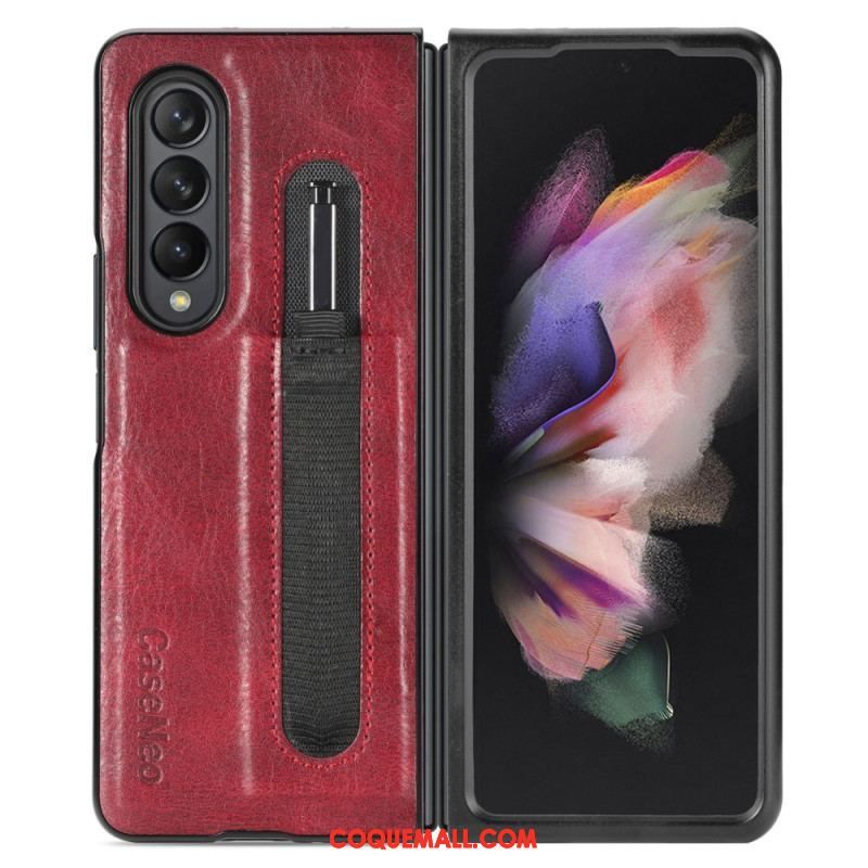 Coque Samsung Galaxy Z Fold 3 5G Style Cuir Porte-Stylet CASENEO