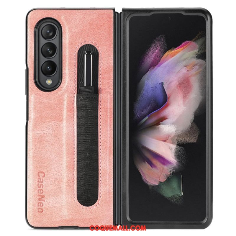 Coque Samsung Galaxy Z Fold 3 5G Style Cuir Porte-Stylet CASENEO