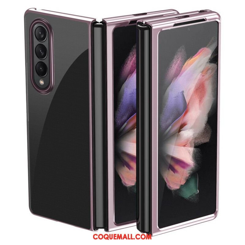 Coque Samsung Galaxy Z Fold 3 5G Transparente Rebords Style Métal