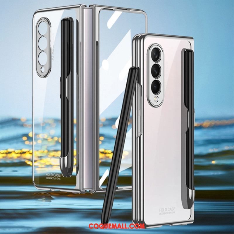 Coque Samsung Galaxy Z Fold 3 5G Transparente avec Porte-Stylet GKK