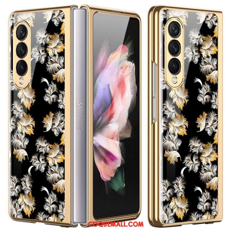 Coque Samsung Galaxy Z Fold 3 5G Verre Trempé Florale