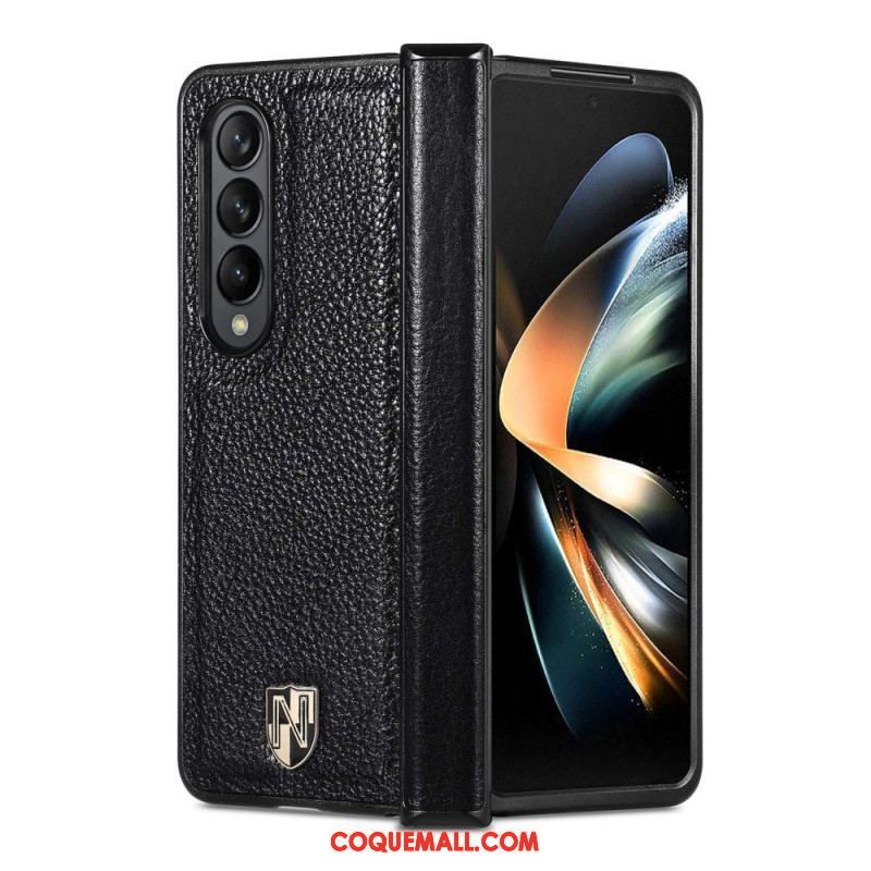 Coque Samsung Galaxy Z Fold 4 CASENEO Cuir Écusson