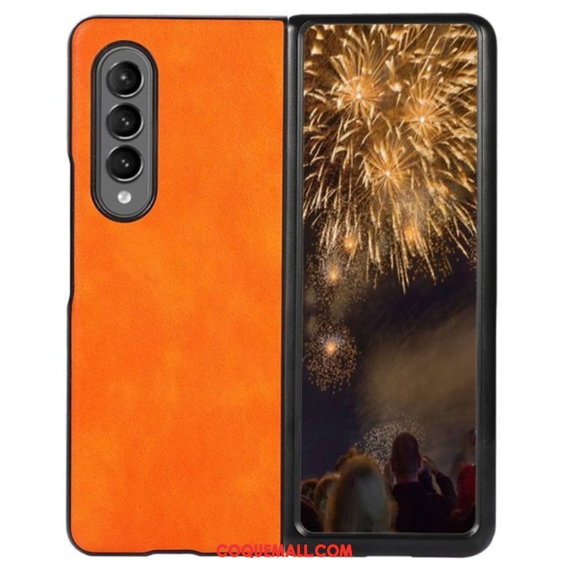 Coque Samsung Galaxy Z Fold 4 Simili Cuir Classique