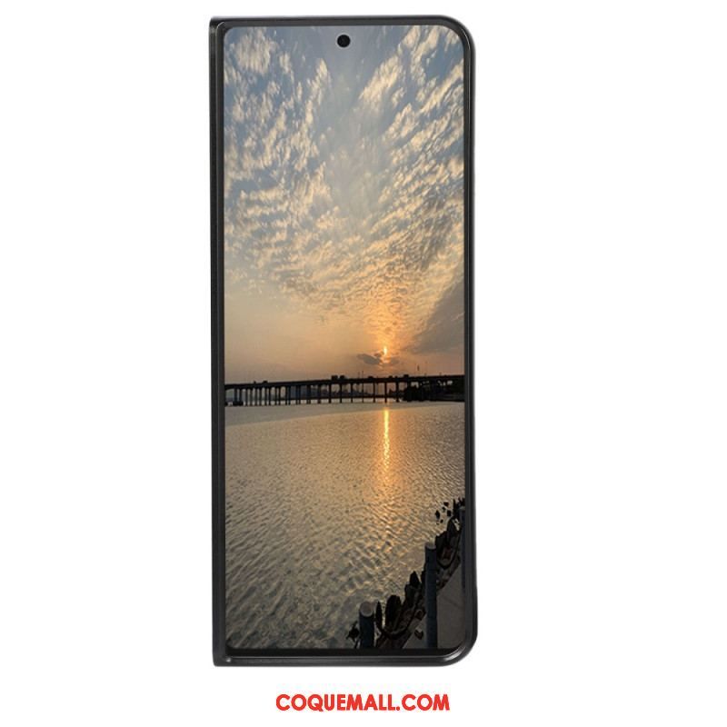 Coque Samsung Galaxy Z Fold 4 Simili Cuir Croco