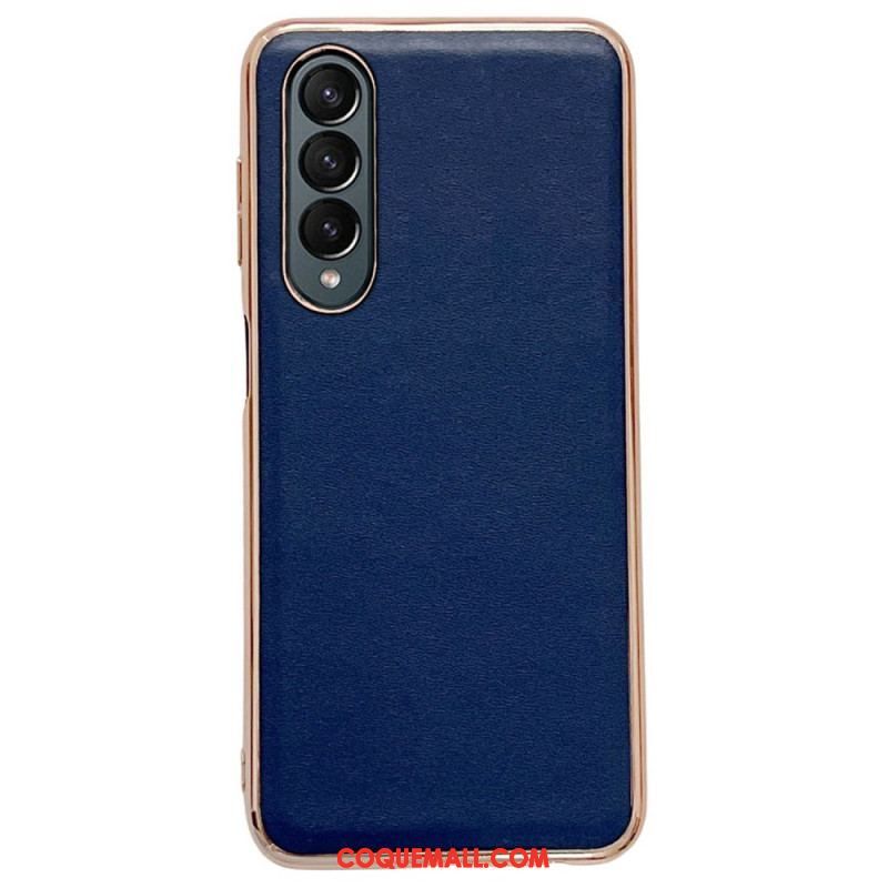 Coque Samsung Galaxy Z Fold 4 Simili Cuir Premium Uni