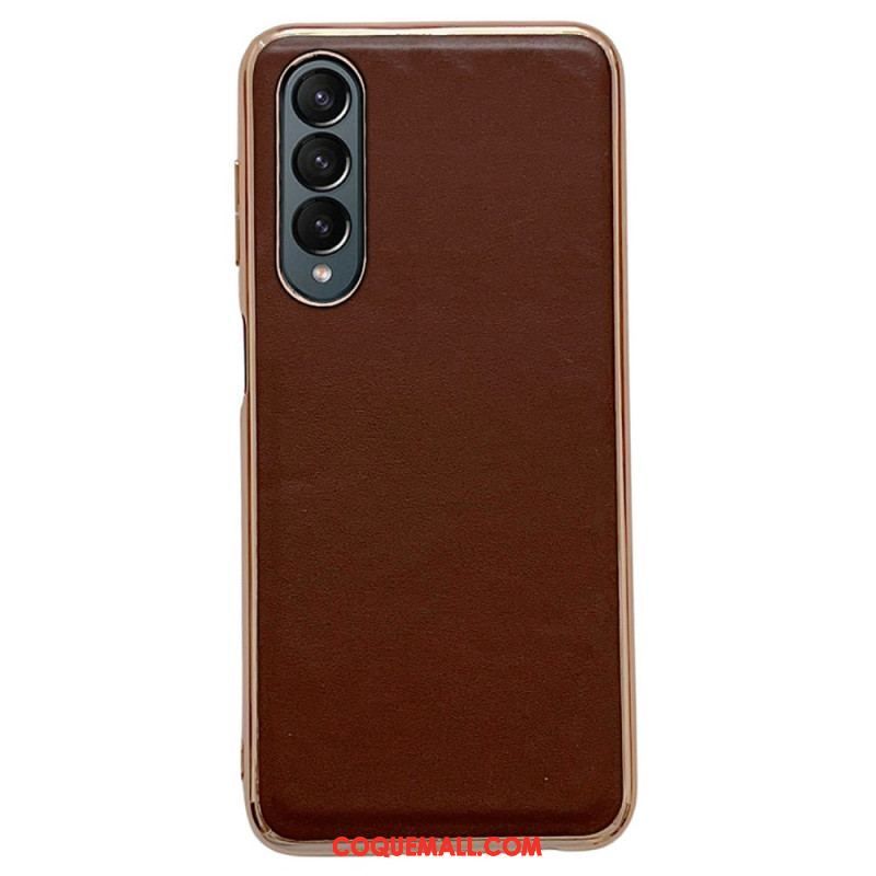 Coque Samsung Galaxy Z Fold 4 Simili Cuir Premium Uni