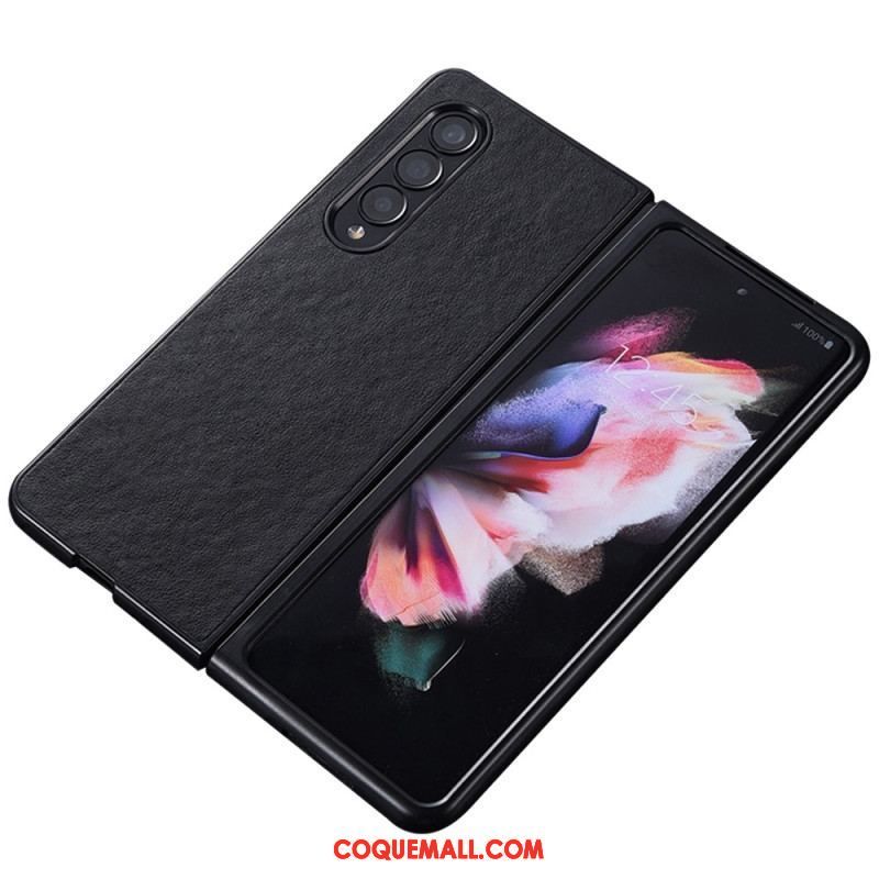 Coque Samsung Galaxy Z Fold 4 Simili Cuir Texture Nylon