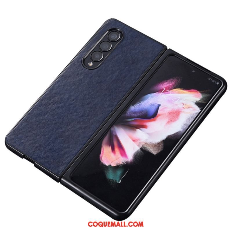 Coque Samsung Galaxy Z Fold 4 Simili Cuir Texture Nylon