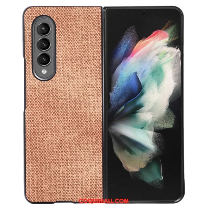 Coque Samsung Galaxy Z Fold 4 Simili Cuir Tissé