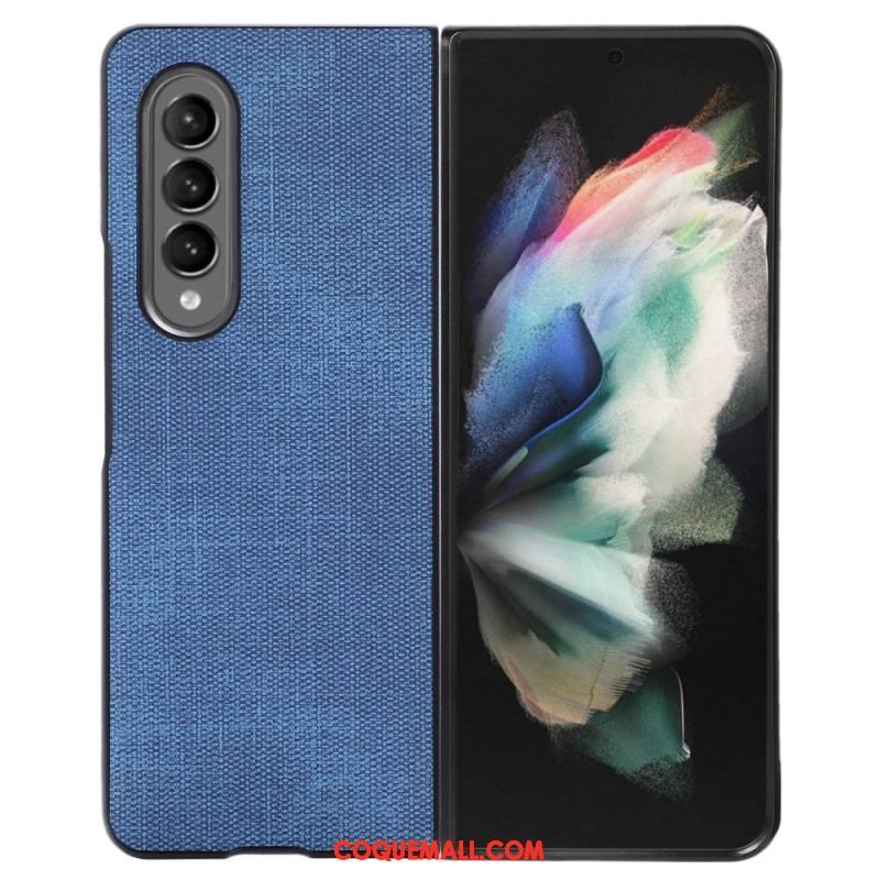 Coque Samsung Galaxy Z Fold 4 Simili Cuir Tissé