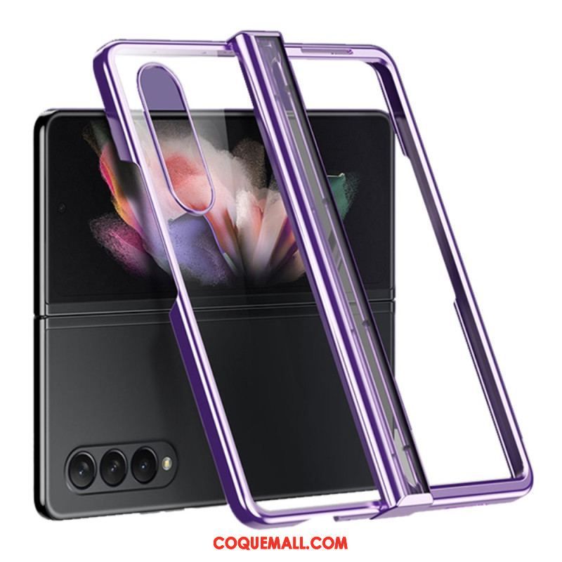 Coque Samsung Galaxy Z Fold 4 Transparente Métallisée à Charnière