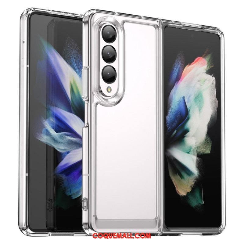 Coque Samsung Galaxy Z Fold 4 Transparente Rebords Colorés