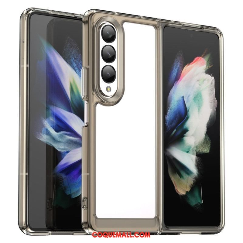 Coque Samsung Galaxy Z Fold 4 Transparente Rebords Colorés