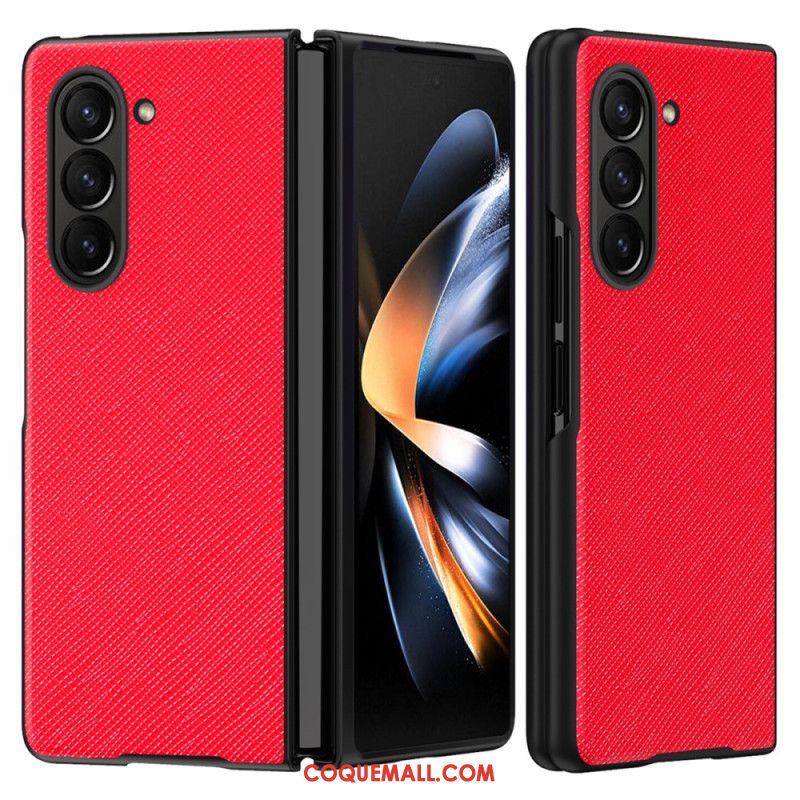 Coque Samsung Galaxy Z Fold 6 Texture Croisée
