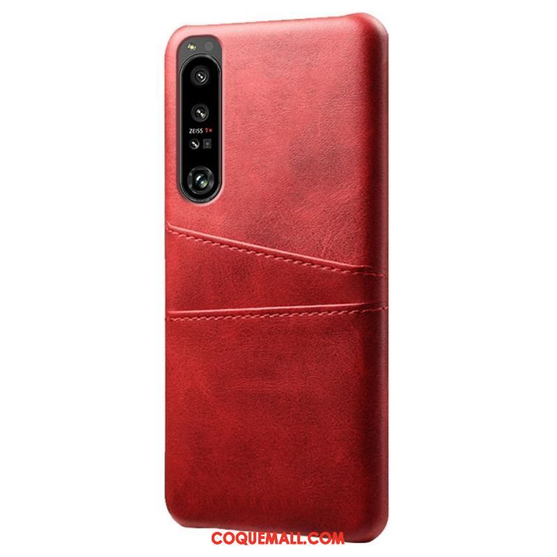 Coque Sony Xperia 1 IV Effet Cuir Porte-Cartes