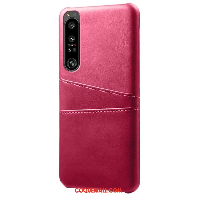 Coque Sony Xperia 1 IV Effet Cuir Porte-Cartes