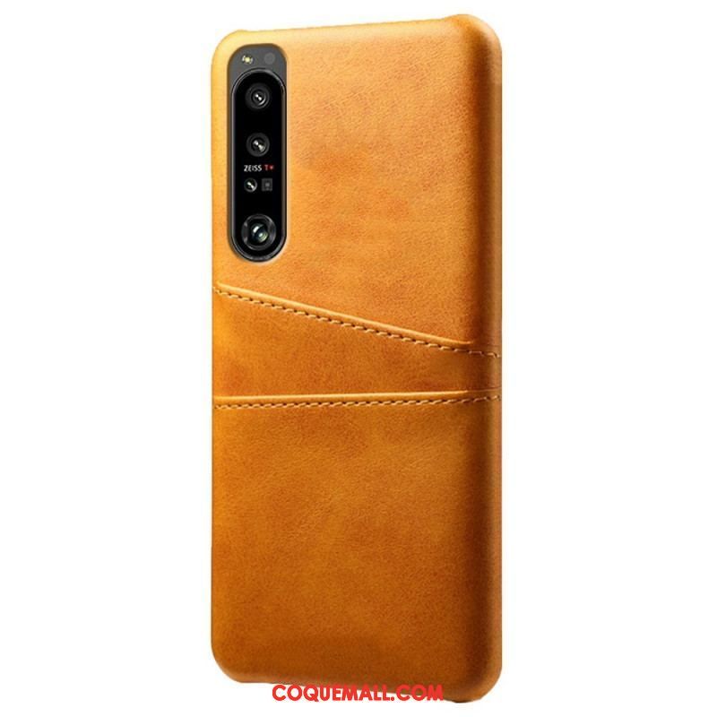 Coque Sony Xperia 1 IV Effet Cuir Porte-Cartes