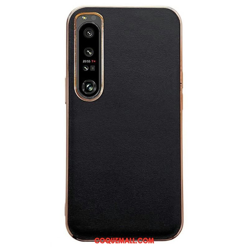 Coque Sony Xperia 1 IV Véritable Cuir Color