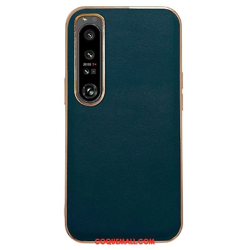 Coque Sony Xperia 1 IV Véritable Cuir Color