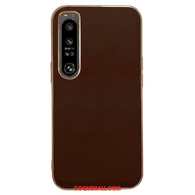 Coque Sony Xperia 1 IV Véritable Cuir Color