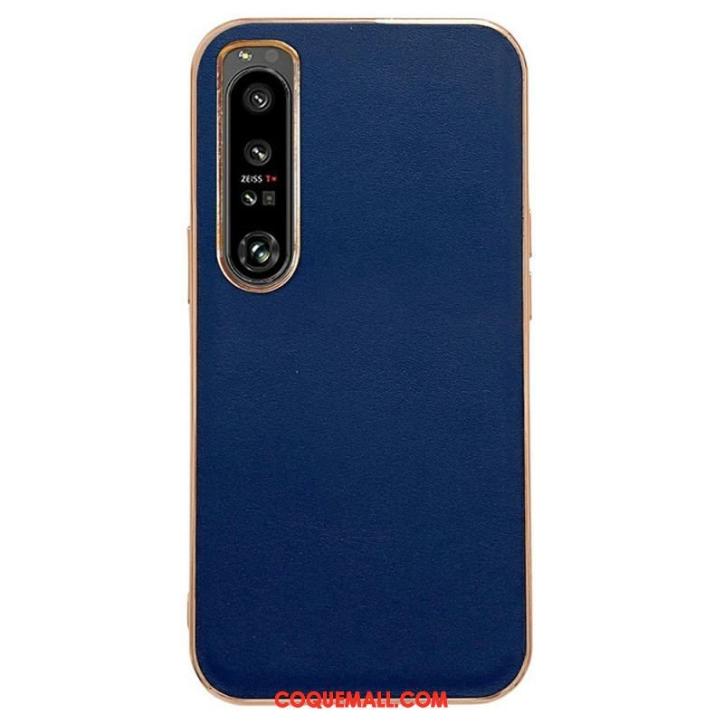 Coque Sony Xperia 1 IV Véritable Cuir Color