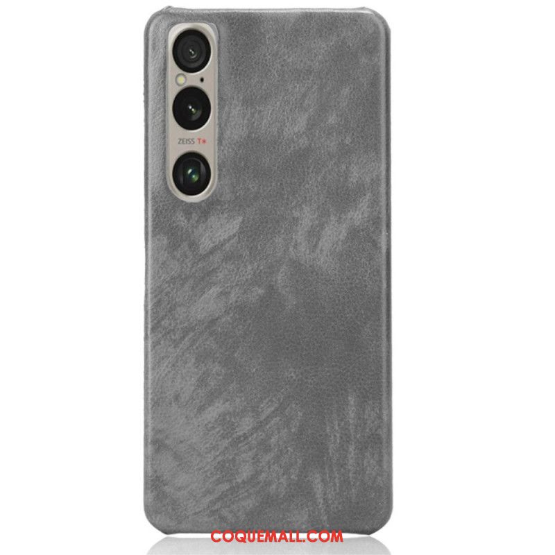 Coque Sony Xperia 1 VI Effet Cuir Litchi
