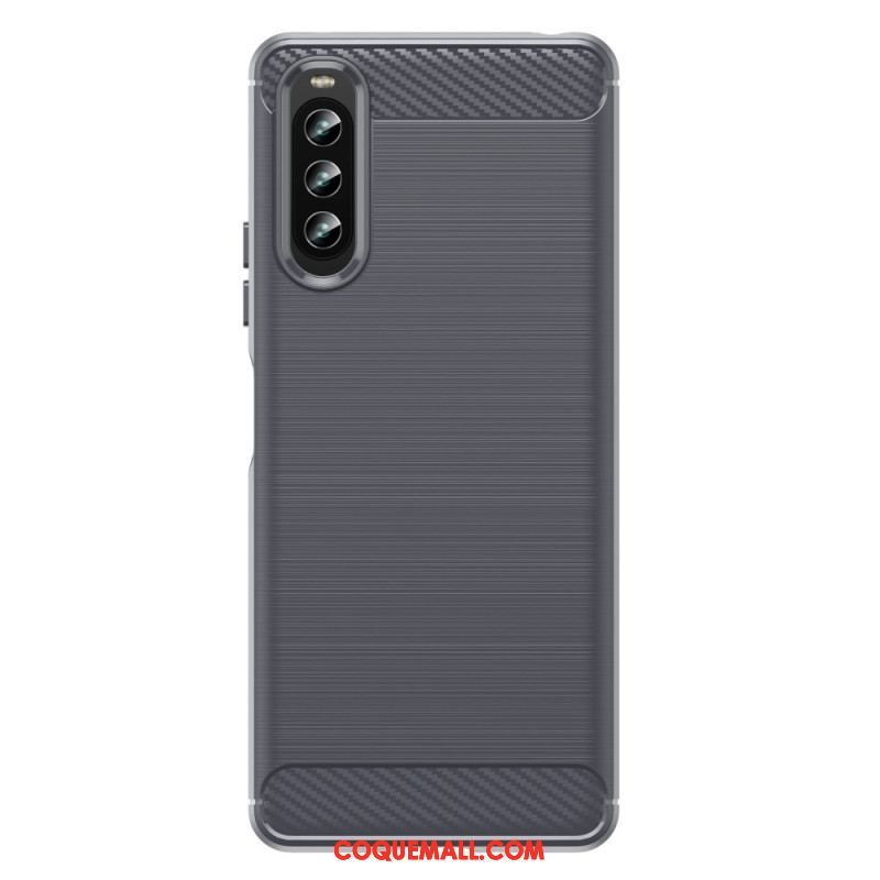 Coque Sony Xperia 10 IV Fibre Carbone Brossée