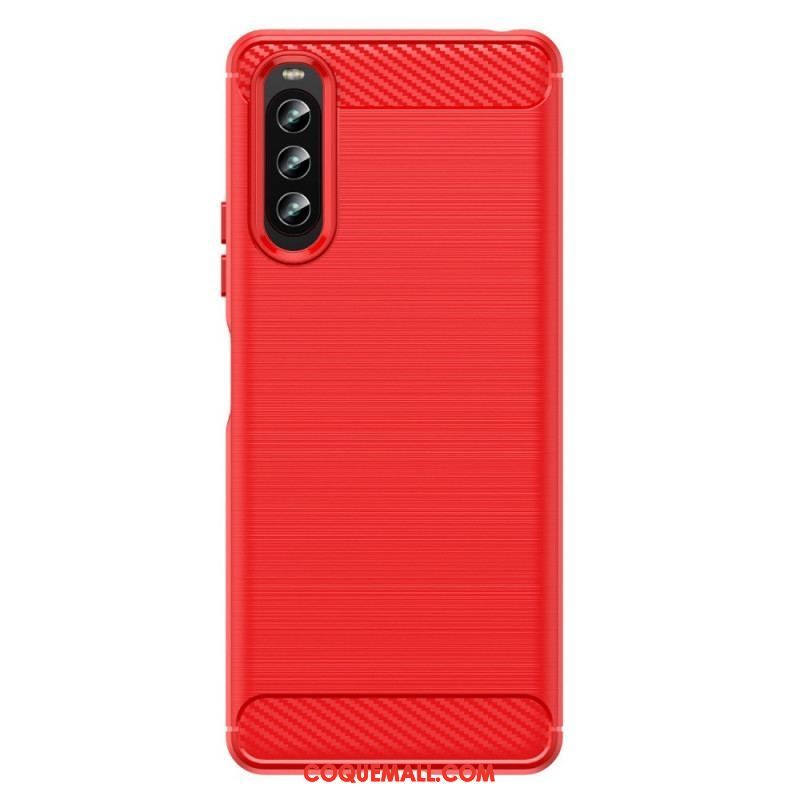 Coque Sony Xperia 10 IV Fibre Carbone Brossée